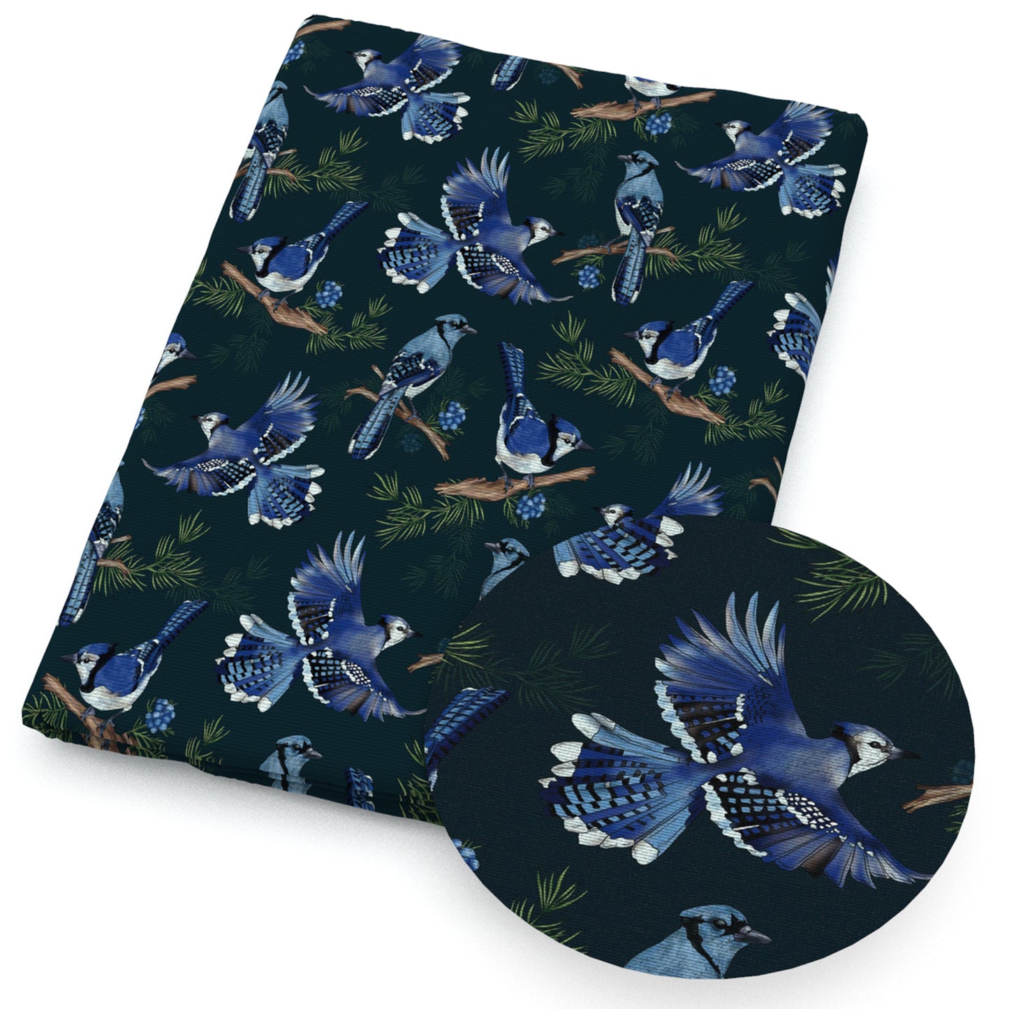 bird leaf leaves tree blueberry fabric