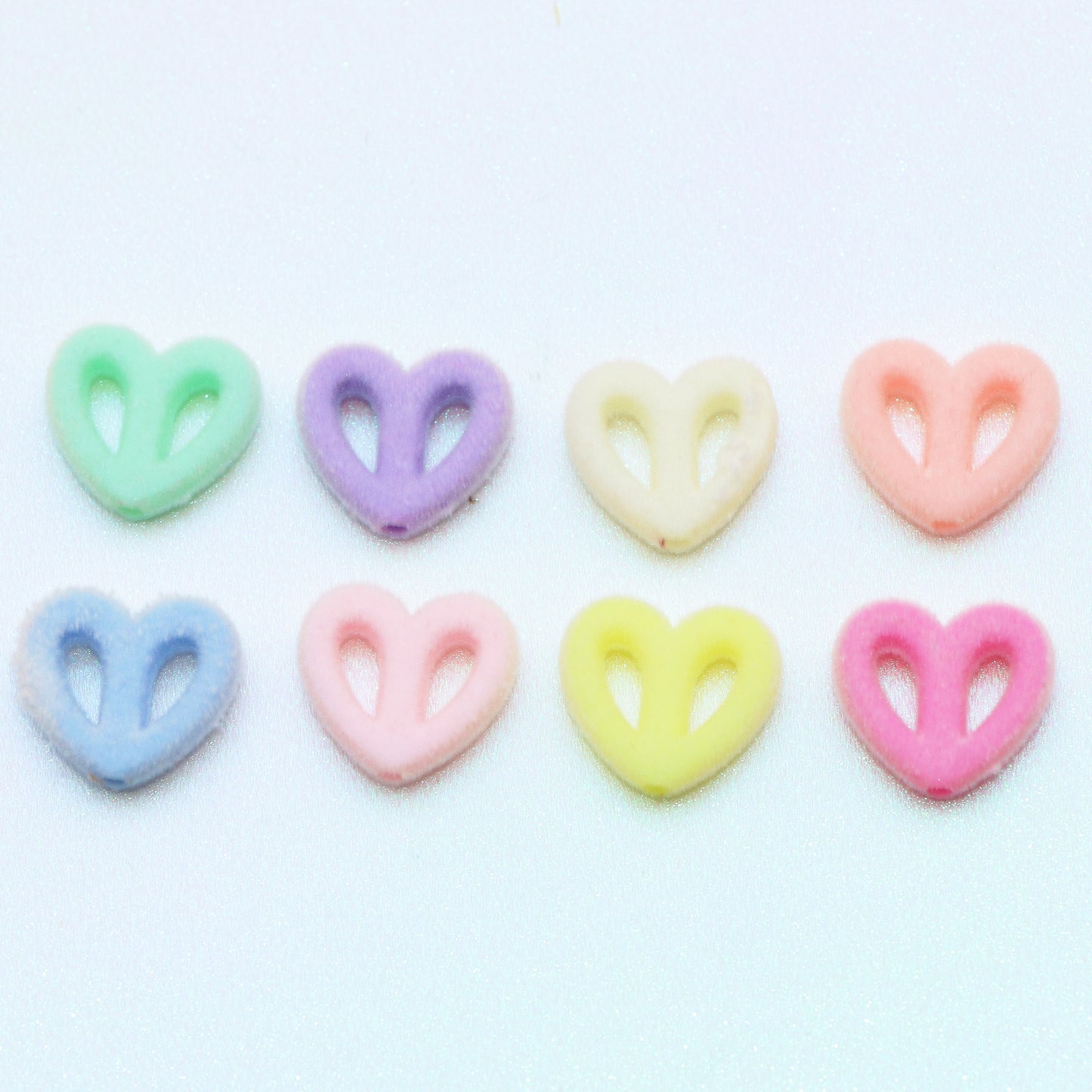 10Pcs Hollow Love Heart Acrylic Beads Plain Solid Color Loose Spacer Beads for DIY Jewelry Making Accessories DIY Bracelet Necklace Chain Earrings Charm Bangle Decors Craft Pen Supplies Festive Decorations
