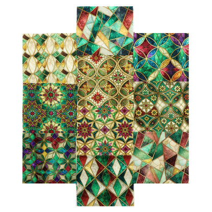 10Pc/Set Flower Geometric Patterns Colors Series Fat Quarter Fabric, Pre-Cut Square Fabric Assort, Fabric Set, Craft Fabric, Handmade DIY Patchwork Fabric,Home Quilting Sewing Fabric, Packaging Fabric, Scrapbooking Craft Hobbyist