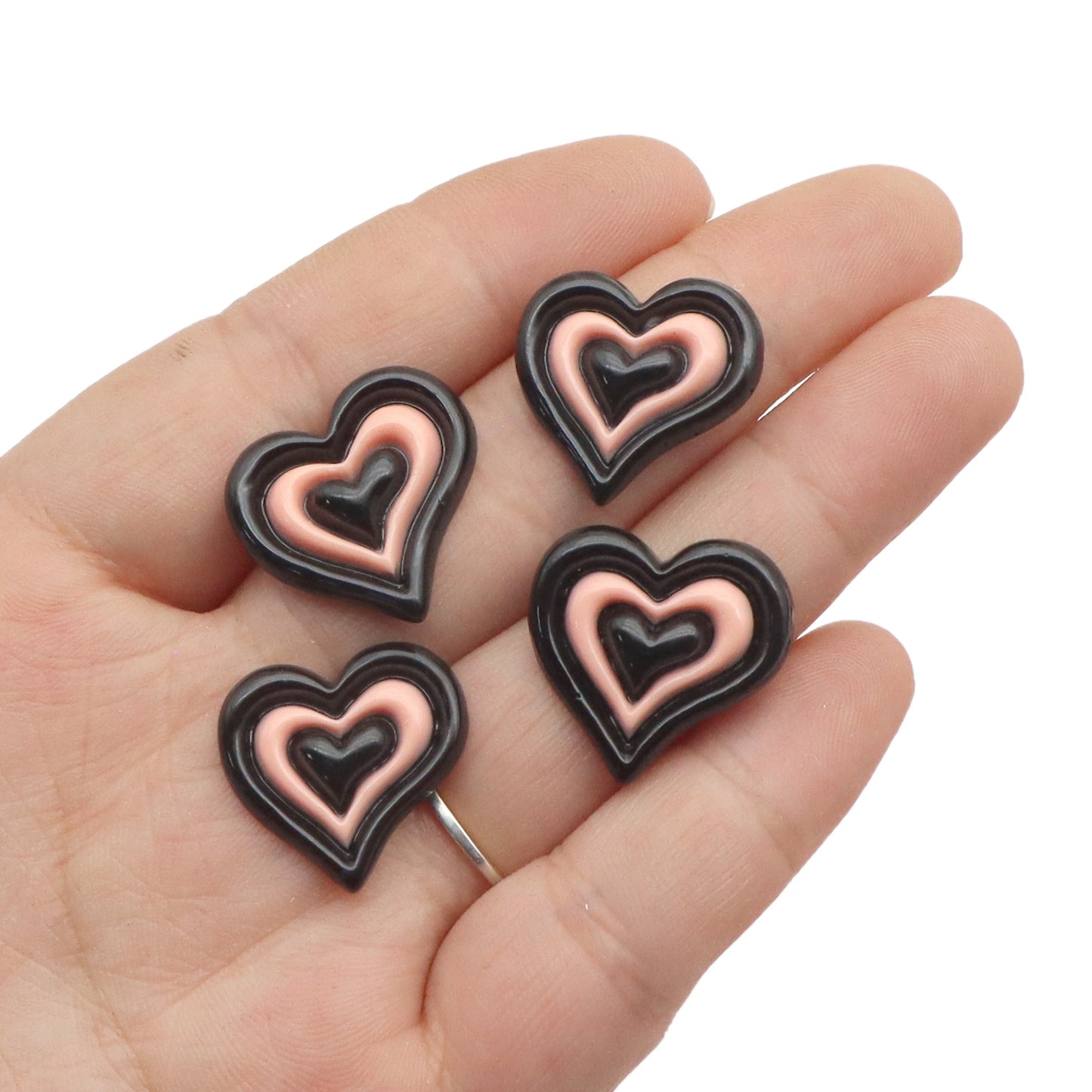5Pcs Festive Love Heart Acrylic Charms,3D Flatback Resin Cabochons for DIY Jewelry, Earrings, Bracelets, Keychains, Festive Decor, Homemade Gifts, Phone Cases, Water Bottles, Hair Accessories