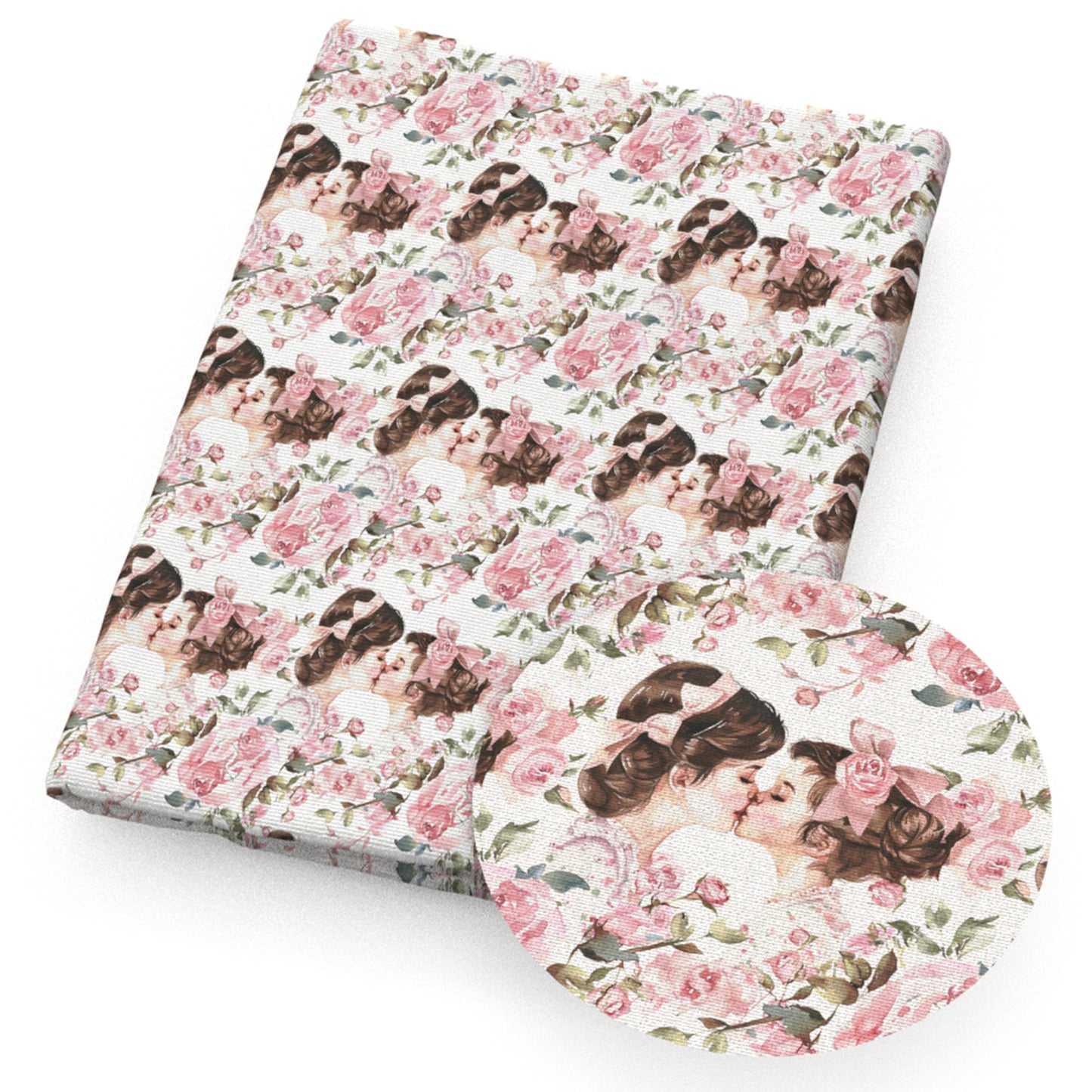 flowerfloral bowknotbows girl pink series mother's day mother mommommy fabric