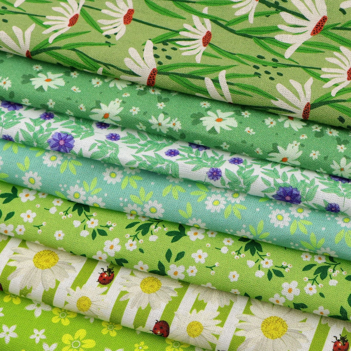 7pcs/se 7.87x7.87inch(20x20cm) flower series 100% cotton fabric Precut Quilting Fabric Fat Quarter Fabric Bundle, Quilting Squares for Patchwork, DIY Crafts Projects, DIY Wallet Making