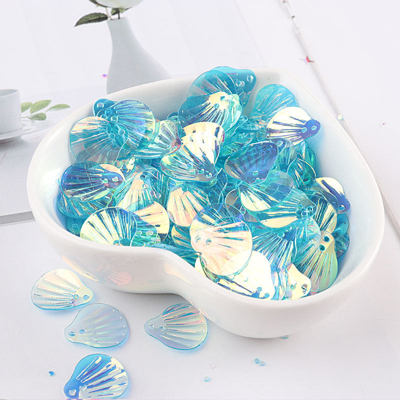20g/pack Golden Light Transparent Fish Scale Shell Sequins,Vibrant Laser Double Hole Eye Makeup Flakes,Charms for Jewelry Making, Earring, Stage, Party, Makeup, Home Decors, DIY, Dress, Scrapbook, Shoes, Photoframe Accessories and Handmade Supplies