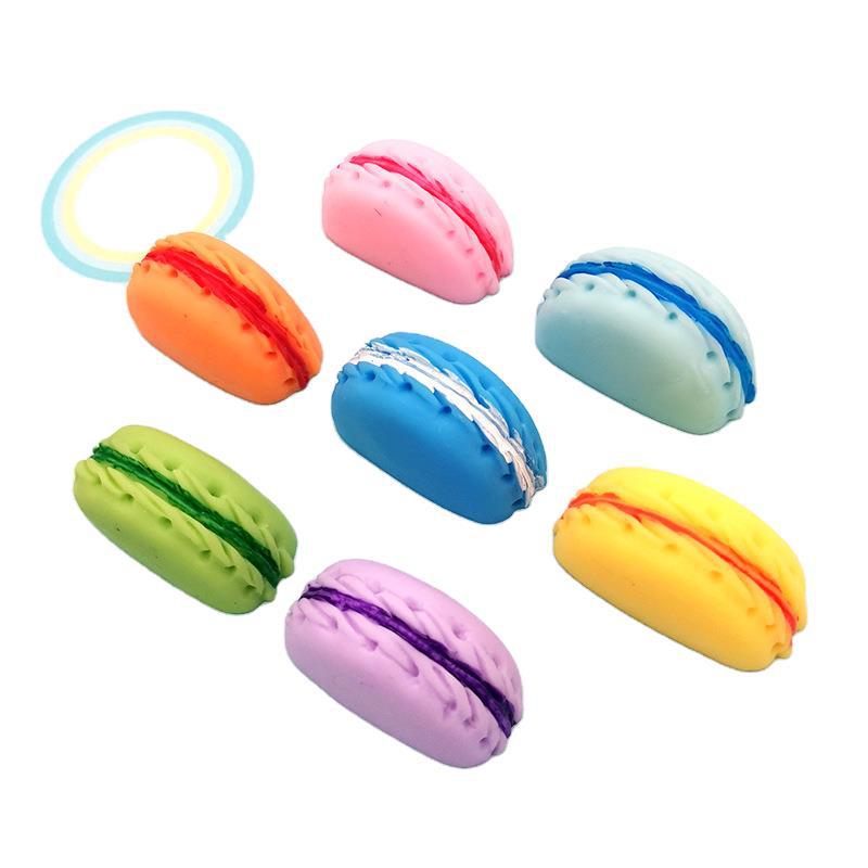2Pcs Half Round Miniature Macaroon Decorations, Assorted Colors, Plastic & Resin - Scrapbooking Embellishments, Flatback Cabochon Crafts, Universal Holiday Party Supplies, Non-Electrical DIY Accessories