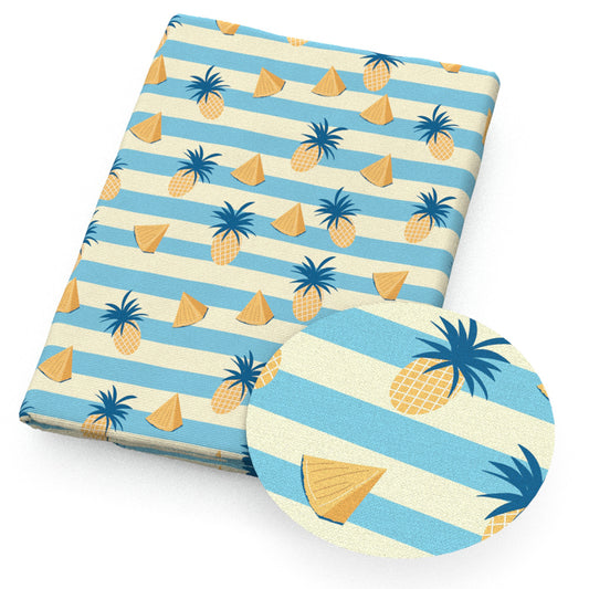 pineapple fruit stripe fabric