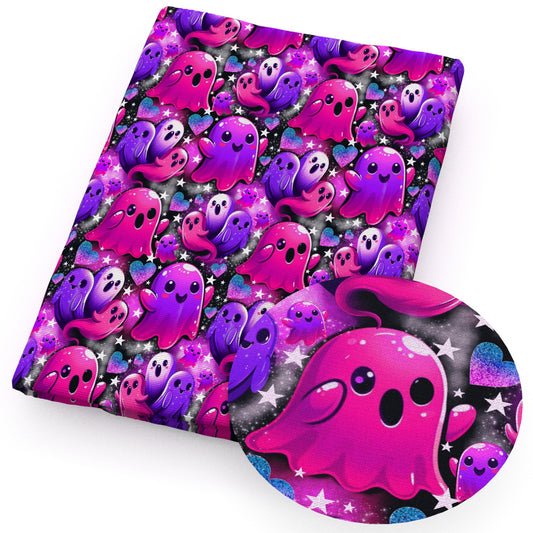 halloween skull ghost skeleton bones fabric