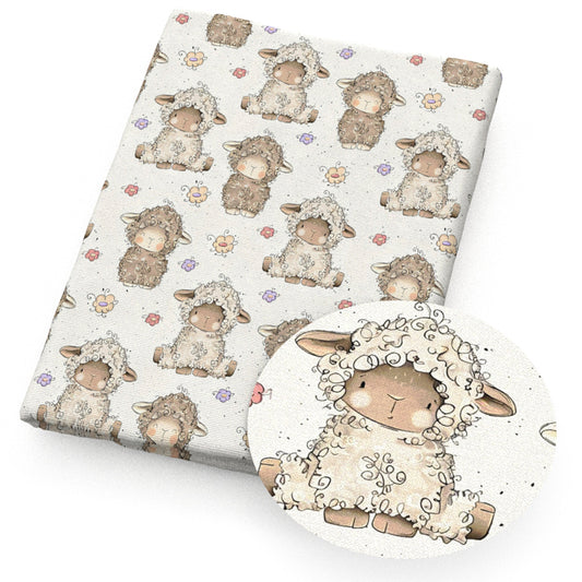 sheep flowerfloral fabric