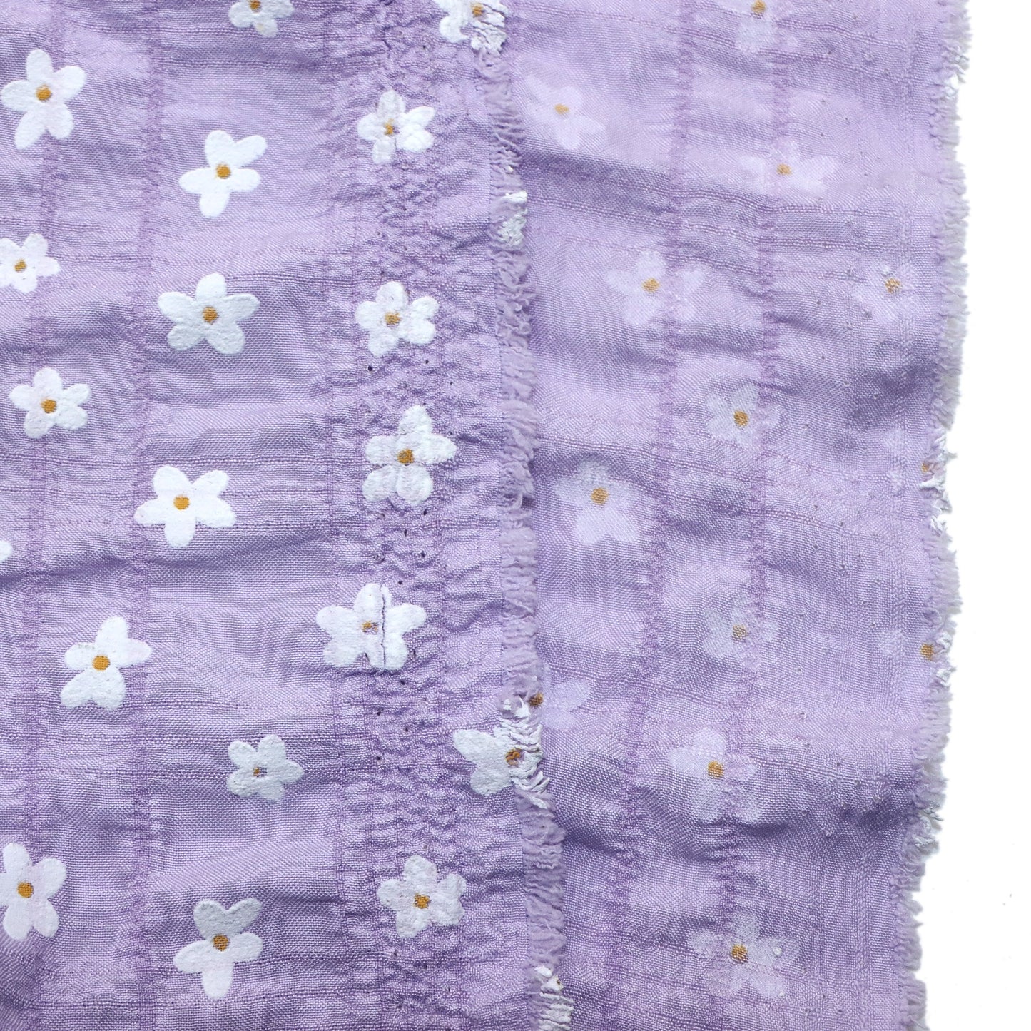 1pc Flower Pattern Wrinkles Texture Quilting Fabric-59.05x19.68inch Precut Polyester Craft Fabrics DIY Handmade Projects Doll Clothes Fabric For Hair Ties, DIY Quilting & Sewing