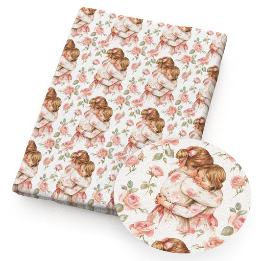 flowerfloral girl pink series mother's day mother mommommy fabric