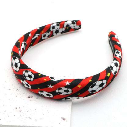world cup football series satin high cranial hairband