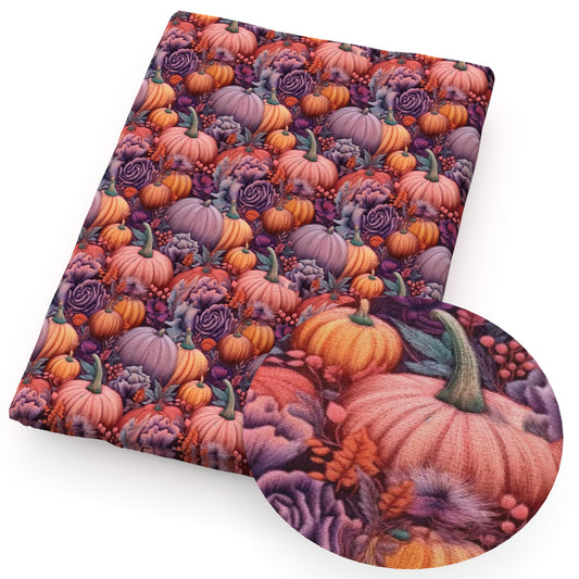 pumpkin flowerfloral halloween imitation embroidery series fabric