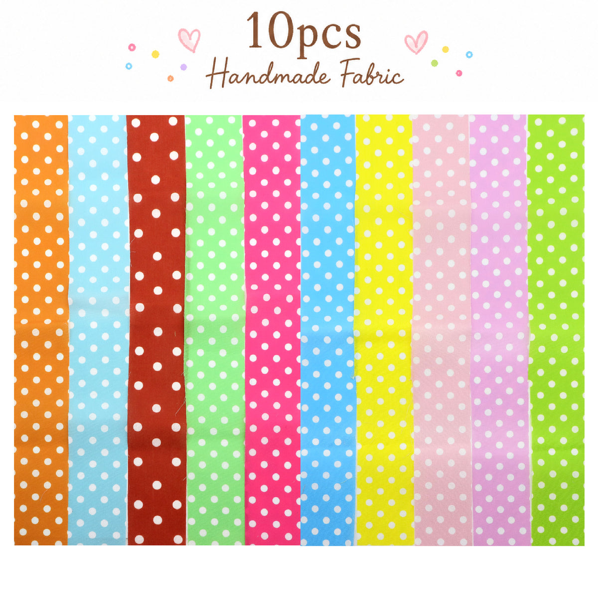 10pcs Vintage Dot Pattern Purple Jelly Roll Fabric Strips 2.5X19.7inch Pre-cut 100% Polyester for Patchwork Quilts, Table Runners, Placemats, Tote Bags, Storage Pouches, Makeup Bags, Coasters, Quilt Blocks & Binding Multi-color