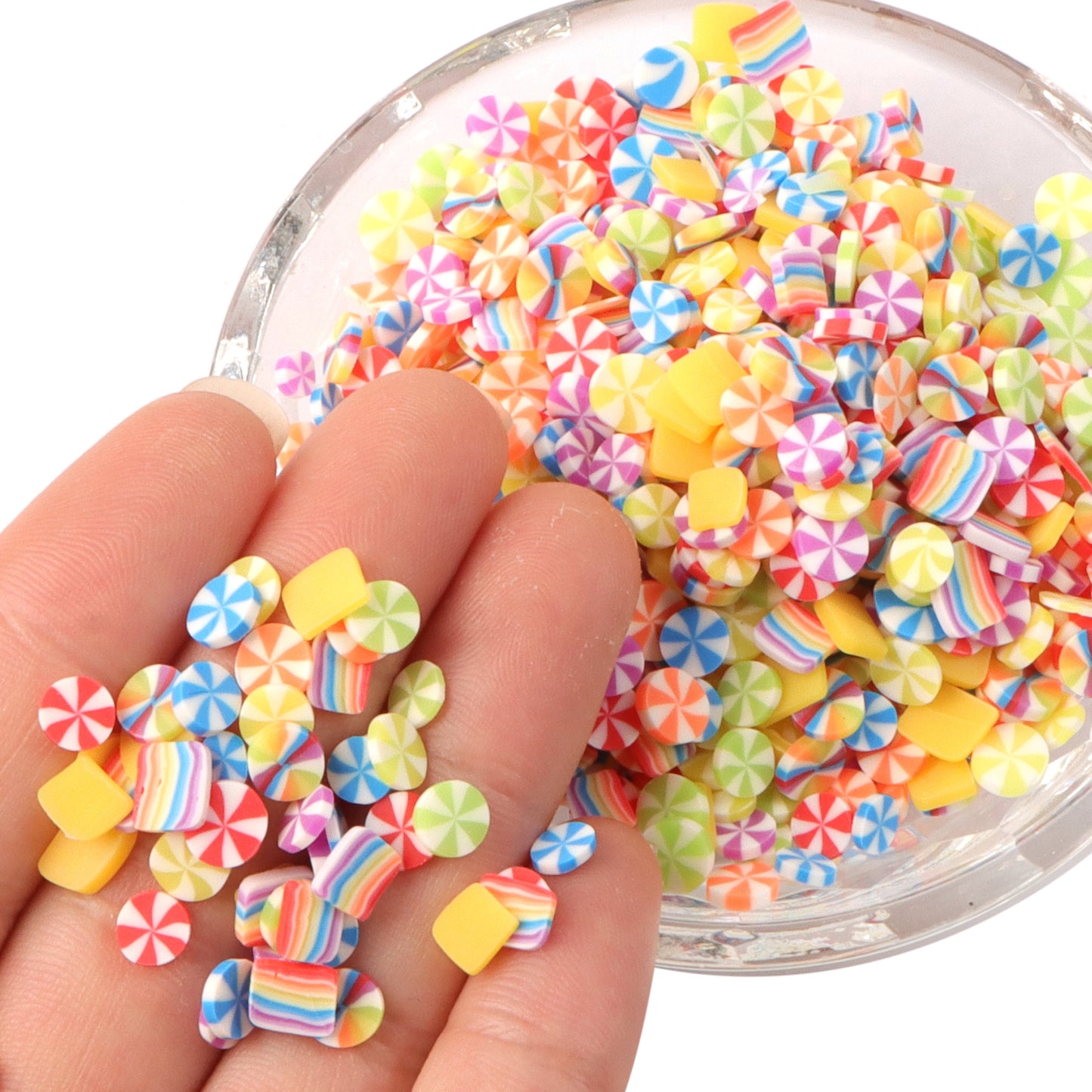 10g/pack Vibrant Candy Cane Nail Art Polymer Clay Slices-Unscented,DIY Crafting Supplies for Phone Case Decoration, Festive Nail Art Design, Christmas Crafting Accessories, and Creative Jewelry Making - Perfect for Holiday Season