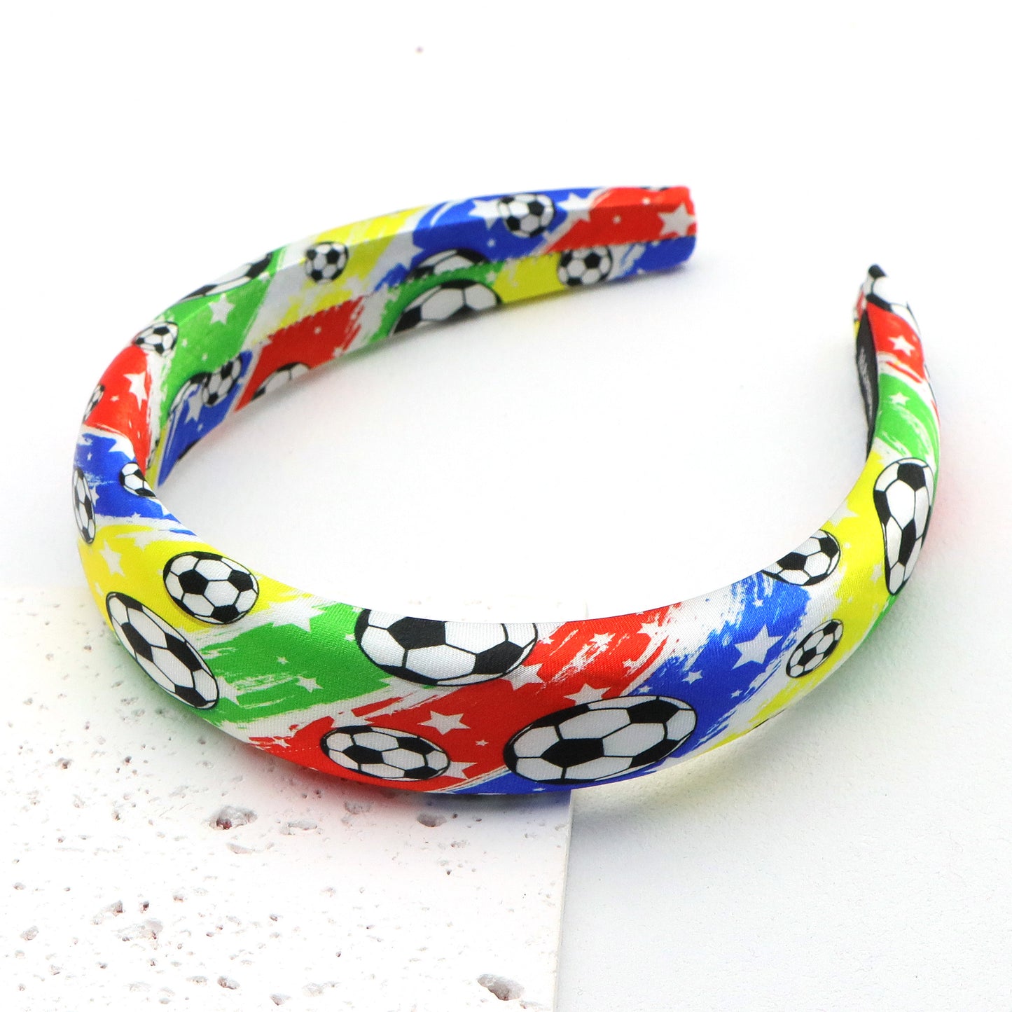 world cup football series satin high cranial hairband