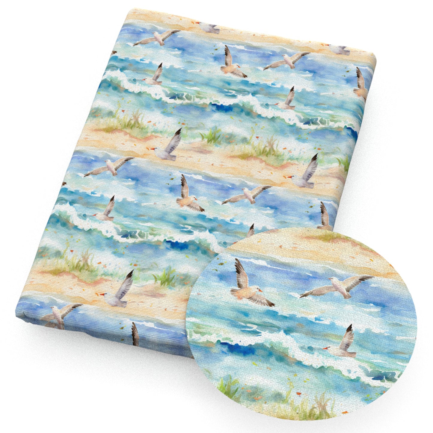 bird strawberry ocean series fabric
