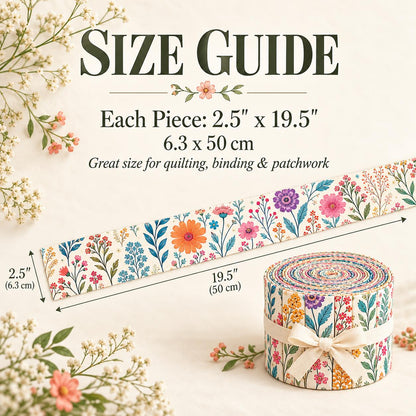10pcs Vintage Floral Pattern Jelly Roll Fabric Strips 2.5X19.7inch Pre-Cut 100% Polyester For Patchwork Quilts, Table Runners, Placemats, Tote Bags, Storage Pouches, Makeup Bags, Coasters, Quilt Blocks & Binding