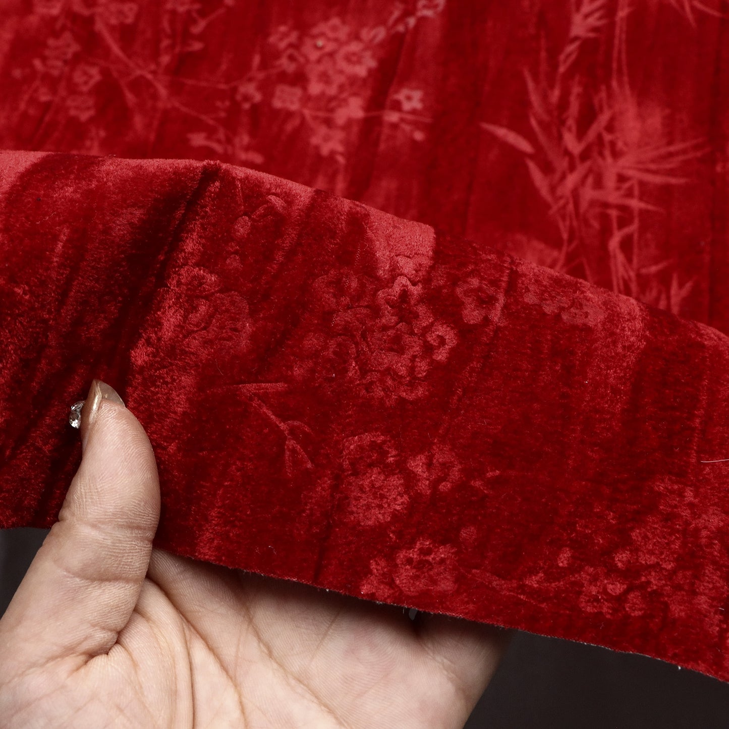 1Pc 62.99x19.68inch(160x50cm) flower butterfly Velvet Polyester Material, Pre-Cut for DIY Sofa Covers & Handmade Projects