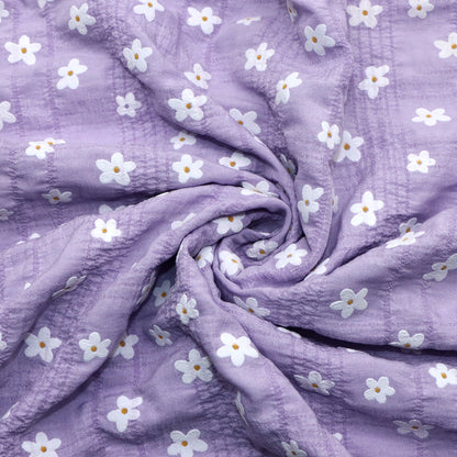 1pc Flower Pattern Wrinkles Texture Quilting Fabric-59.05x19.68inch Precut Polyester Craft Fabrics DIY Handmade Projects Doll Clothes Fabric For Hair Ties, DIY Quilting & Sewing