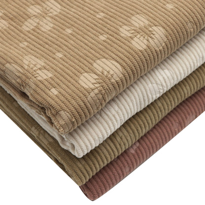 Flower Corduroy Polyester Velvet Fabric,19.68X59inch, Pre-Cut Quilting Material for DIY Wallet Crafts DIY Craft For Small Bags, Cushions, Wallets, Toys, Coin Purses Patchwork, Handmade Doll Breathable