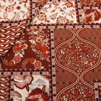 1Pc Geometric Patterns flower leaf Ethnic Style 100%polyester Fabric - 59x19.68inch(150x50cm) Pre-cut Fabric,Perfect for DIY Sewing,Bags,Party Decor, Tablecloths, Gift Wrapping,Cushions & Furniture Covers