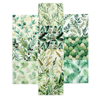 10Pc/Set Blue Leaves Series Fat Quarter Fabric, Pre-Cut Square Fabric Assort, Fabric Set, Craft Fabric, Handmade DIY Patchwork Fabric,Home Quilting Sewing Fabric, Packaging Fabric, Scrapbooking Craft Hobbyist