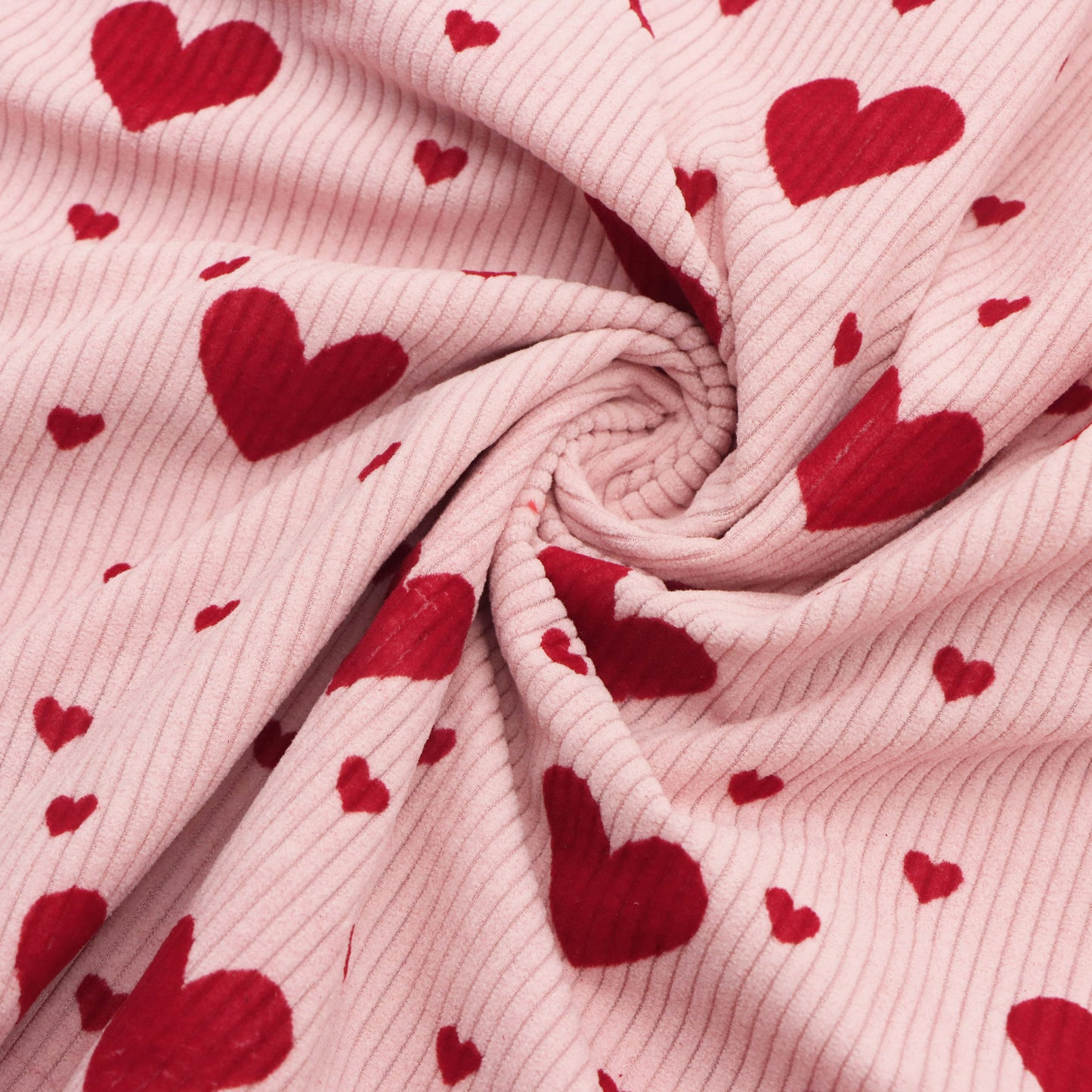 velvet Love heart fabric