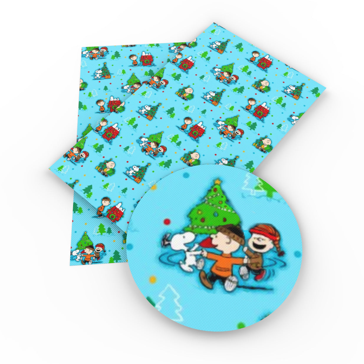 snoopy dog charlie brown christmas fabric