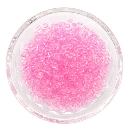 10g/pack Vibrant Colorful Miyuki Seed Beads Transparent Plain Solid Color Loose Spacer Acrylic Beads with Hole for Jewelry Making DIY Bracelet Necklace Chain Earrings Charm Bangle Decors Craft Accessories