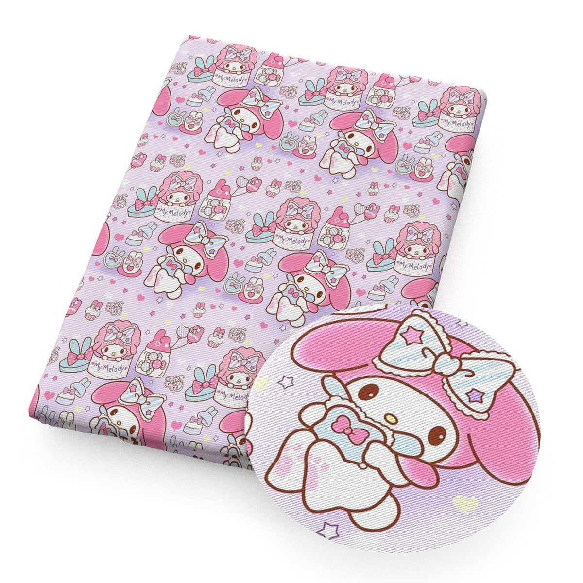 pink series heart love fabric