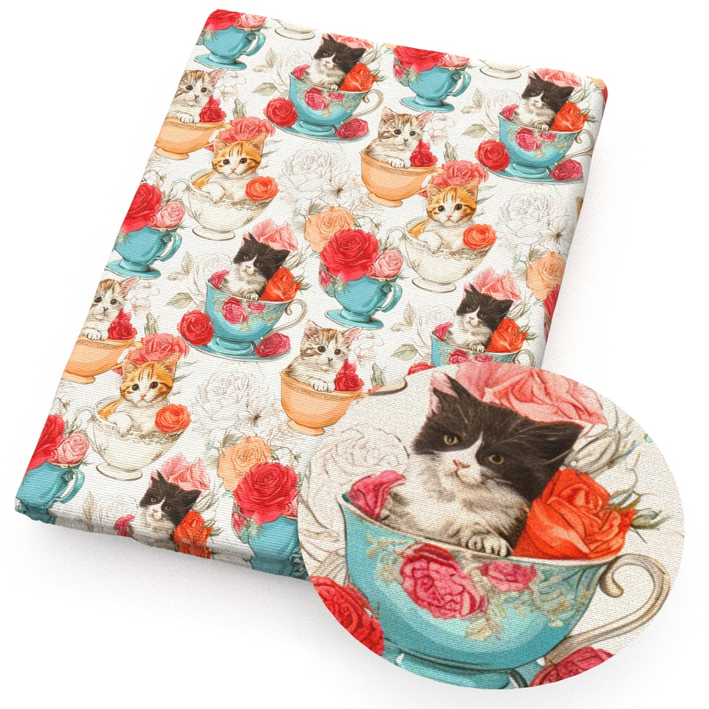 cat tableware fabric