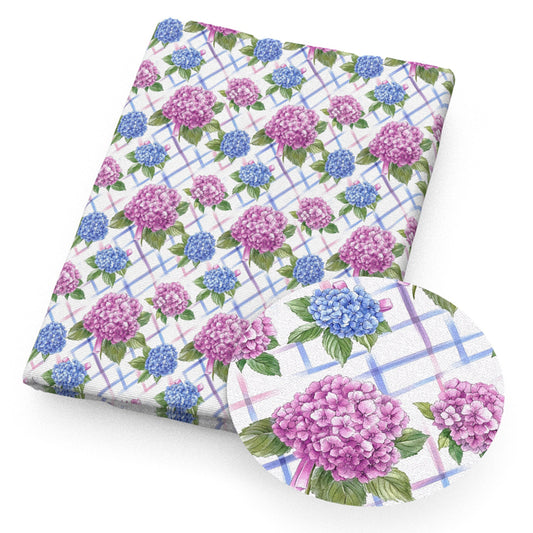 hydrangea flowerfloral plaid grid gingham tartan buffalo plaid fabric