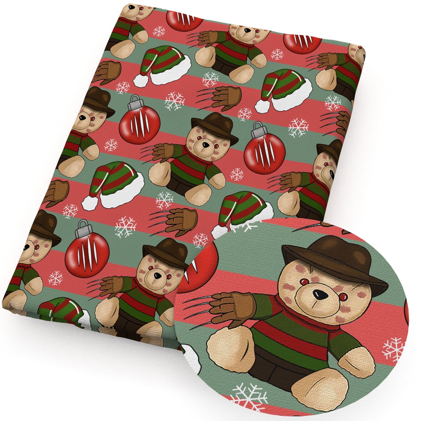 stripe christmas day fabric