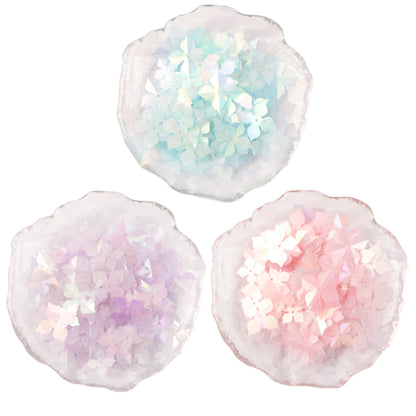 5g/pack Geometry Flowers Shaped Sequins,Plain Solid Color,PVC Flakes for DIY Crafts,Jewelry Making DIY Hand-Sewn Decorative Accessories,Perfect for New Year, Birthday, Wedding, and Bridal Shower Celebrations