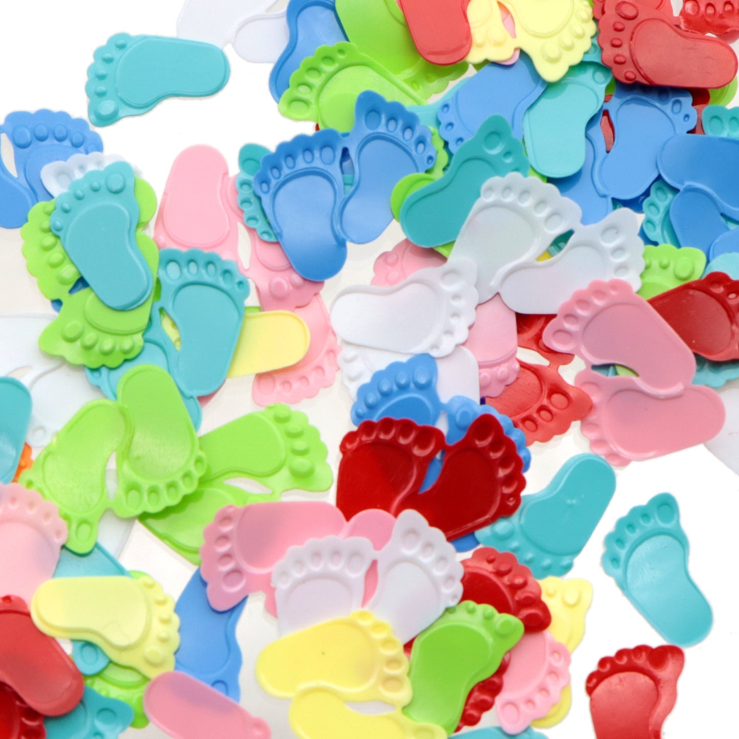 10g/0.35oz Footprint Shaped Sequins,Mixed Colors,PVC Flakes for DIY Crafts,Jewelry Making DIY Hand-Sewn Decorative Accessories,Perfect for New Year, Birthday, Wedding, and Bridal Shower Celebrations
