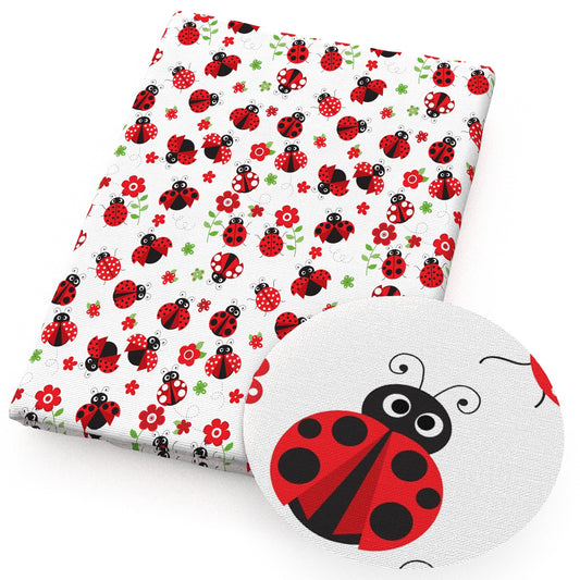 ladybug flowerfloral fabric