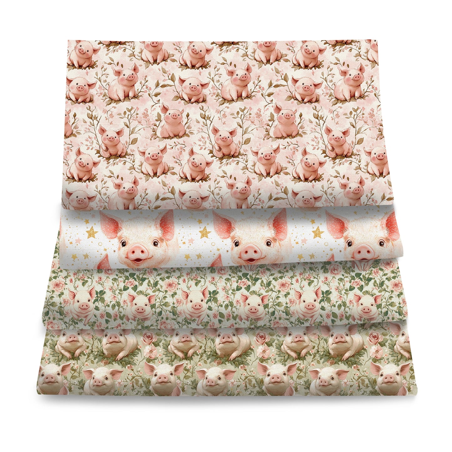 1pc pig Series Pattern Quilting Fabric-17.7x19.68inch(45x50cm) Polyester Craft Fabrics DIY Handmade Projects Doll Clothes Fabric Precut For Patchwork Craft(108gsm)