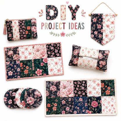 10Pc/Set Flower Series Fat Quarter Fabric, Pre-Cut Square Fabric Assort, Fabric Set, Craft Fabric, Handmade DIY Patchwork Fabric,Home Quilting Sewing Fabric, Packaging Fabric, Scrapbooking Craft Hobbyist