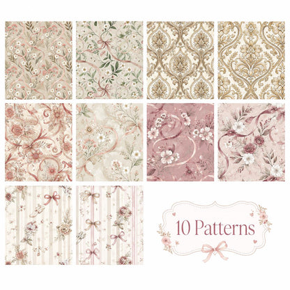 10pcs Vintage Floral Pattern Jelly Roll Fabric Strips 2.5X19.7inch Pre-Cut 100% Polyester For Patchwork Quilts, Table Runners, Placemats, Tote Bags, Storage Pouches, Makeup Bags, Coasters, Quilt Blocks & Binding
