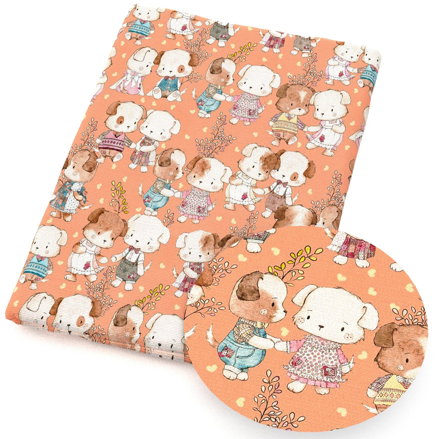 dogpuppy flowerfloral fabric