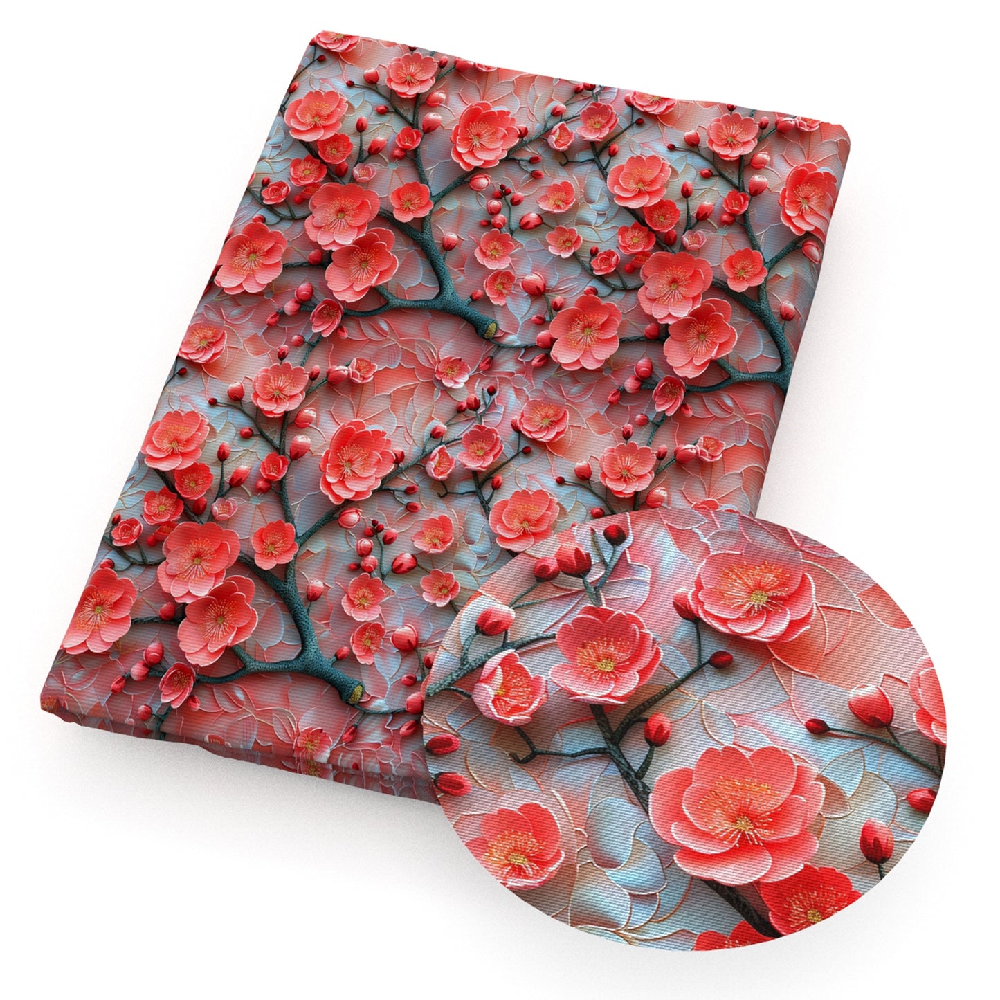 4Pc/set 7.87x7.87inch/19.68x17.7inch flower series Precut Quilting Fabric Fat Quarter Fabric Bundle, Polyester Quilting Squares for Patchwork, DIY Crafts Projects, DIY Wallet Making