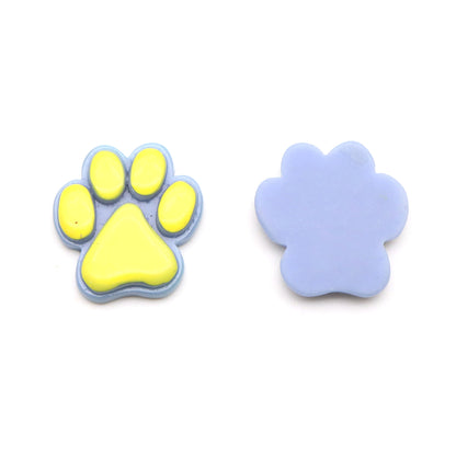 Resin Flat Back Charms Beads,5pcs Dog Footprint Paw Shape Resin Cabochons for DIY Crafts, Scrapbooking, Jewelry Making