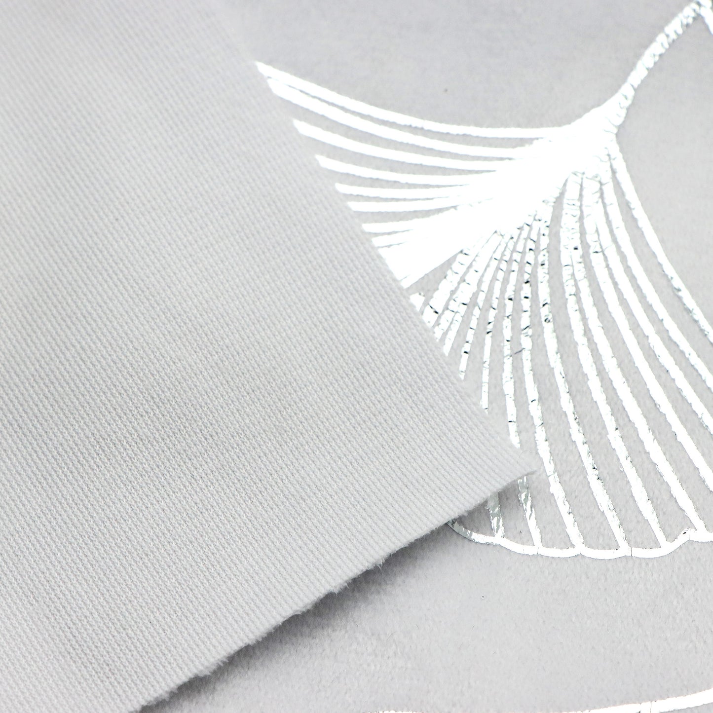 1pc silvery hot stamping ginkgo leaf velvet fabric  - 59x19.68inch(150x50cm) 100%Polyester Material, High Density for DIY Crafts - Hand Wash Only Precut Fabric
