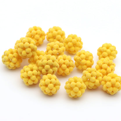 5pcs Velvet Hollow Beads - Soft Plush Assorted Shapes for DIY Jewelry Making, Hair Accessories, and Crafts