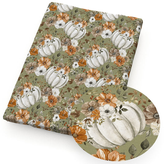 pumpkin flowerfloral halloween fabric