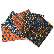 Load image into Gallery viewer, polyester cotton halloween（5 designs/set,half meter/design） printed fabric set
