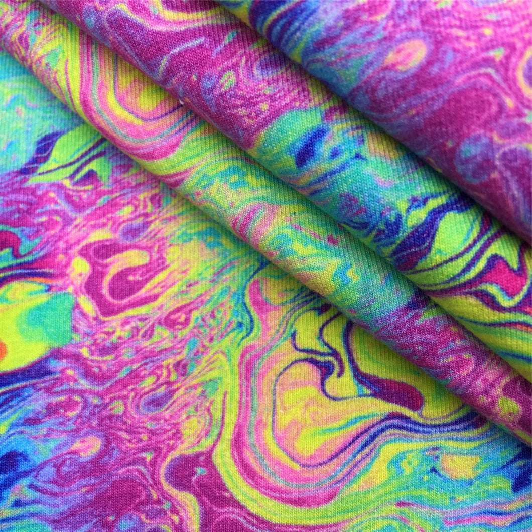 rainbow color paint splatter printed fabric