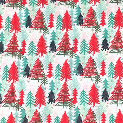 christmas tree christmas day printed fabric