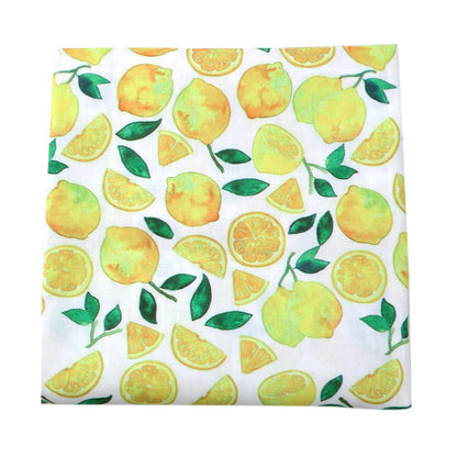fruit lemon printed fabric