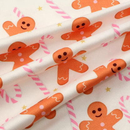 star starfish christmas day gingerbread man crutch printed fabric