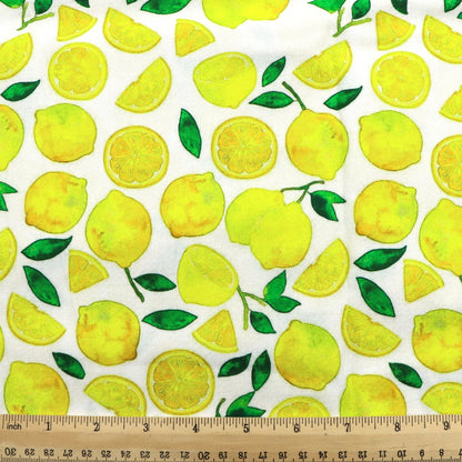 fruit lemon printed fabric